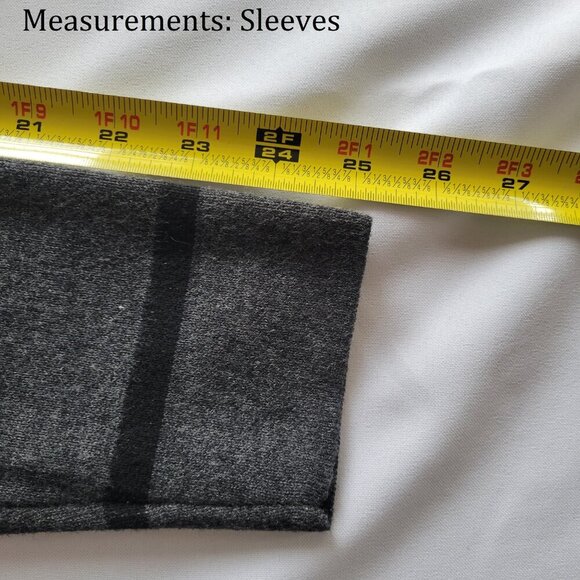 Apt. 9 Open Front Long Cardigan Sweater Women’s Large/Oatmeal & Gray Colorblock - Picture 14 of 16